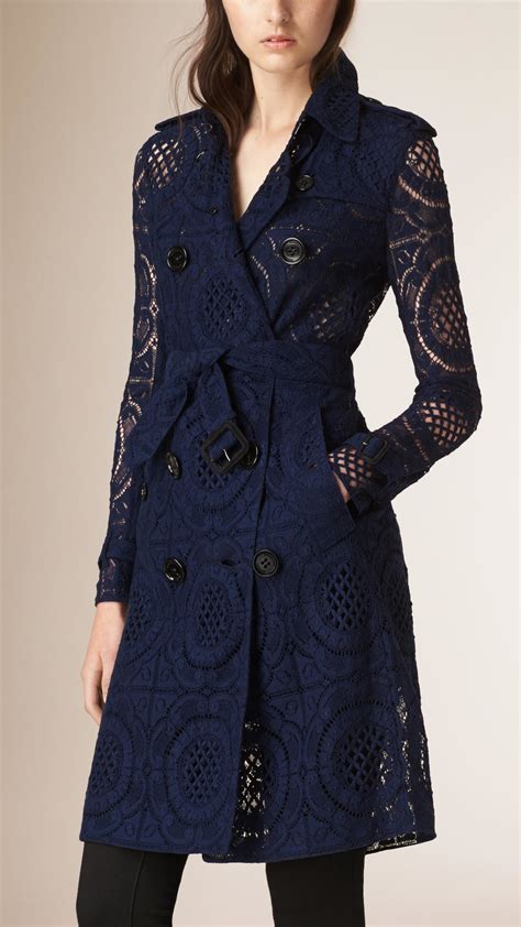 burberry blue lace trench coat|Burberry trench coats for women.